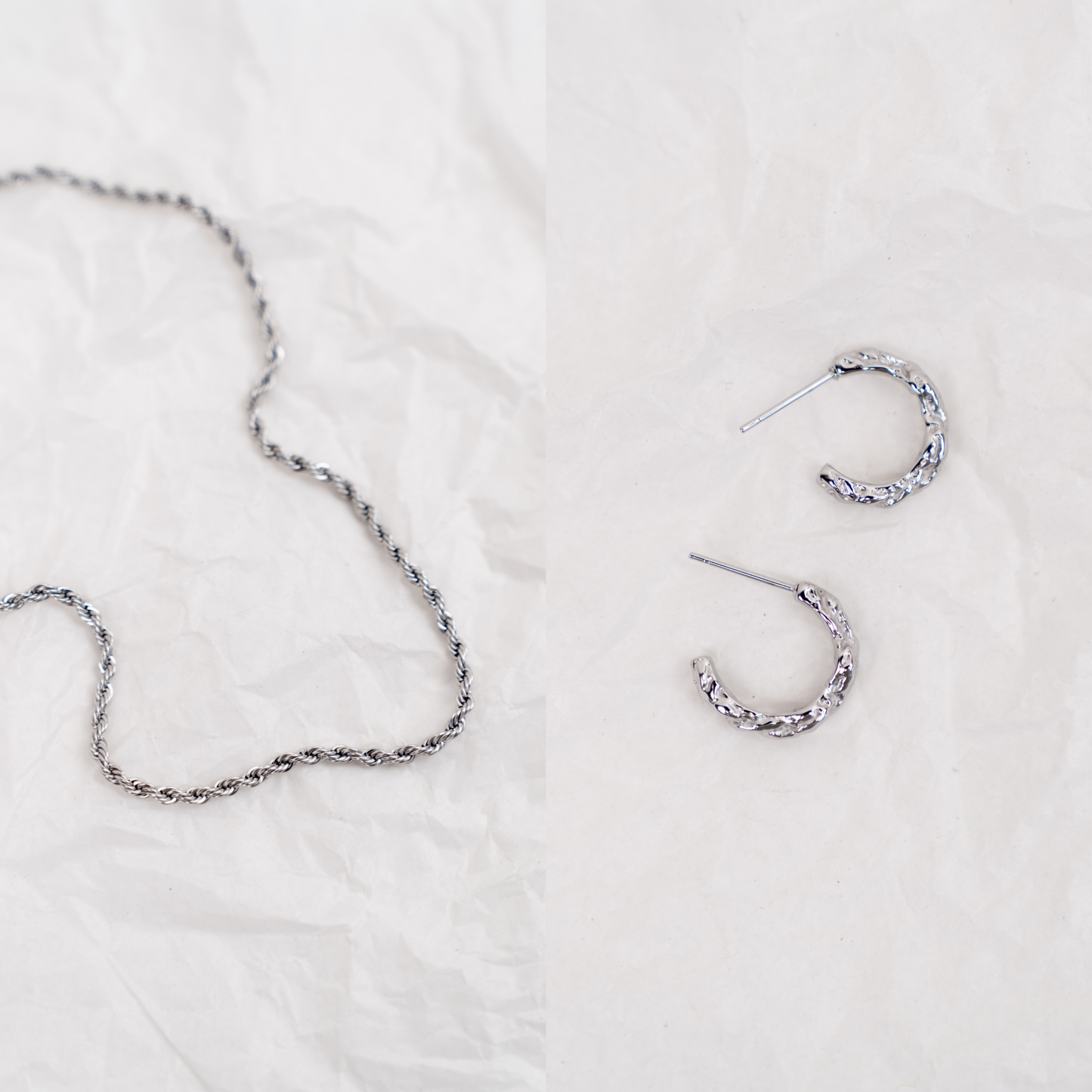 The Coral Set - Silver - La Musa Jewellery