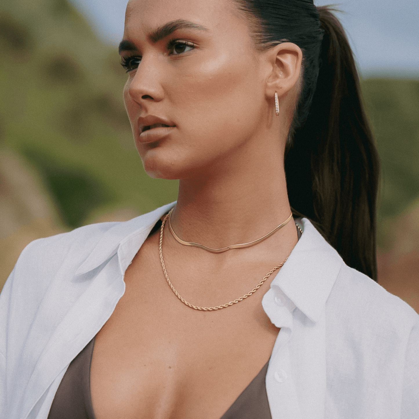 Thin Rope Chain Necklace - Gold - La Musa Jewellery