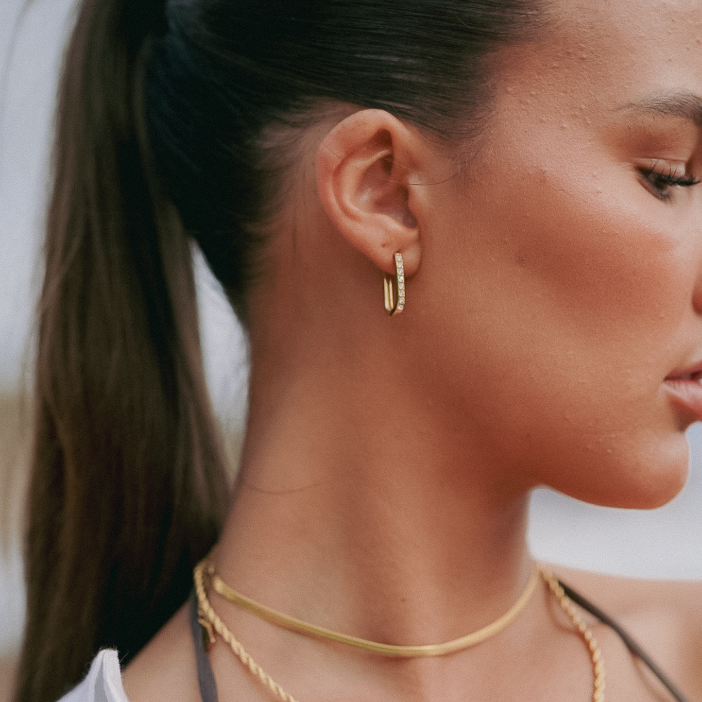 J'amie U Hoops - Large - La Musa Jewellery
