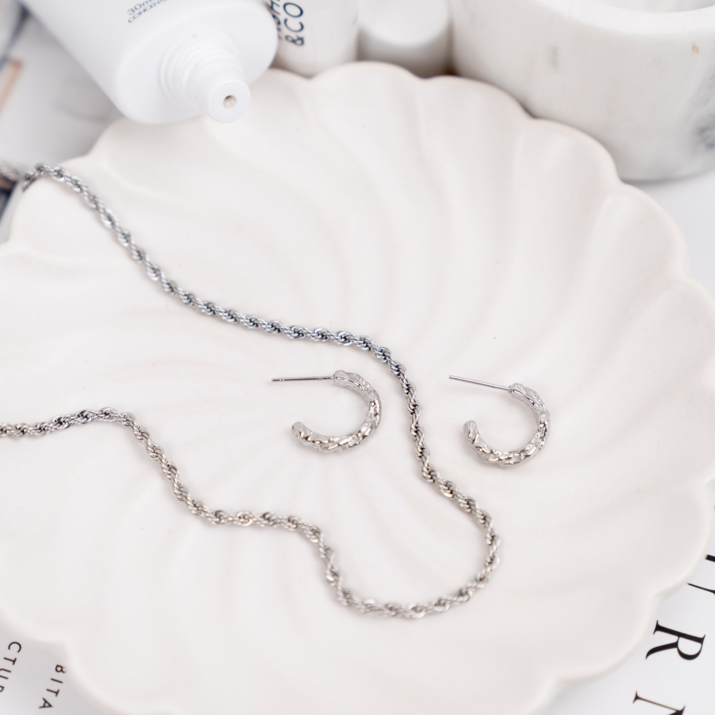 The Coral Set - Silver - La Musa Jewellery