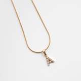 Initial Letter Necklace - a, b, c, e, f, g, Gold, h, i, j, k, l, letter, m, mens, n, name, o, p, personalised, q, r, s, t, u, v, w, x, y, z - La Musa Jewellery