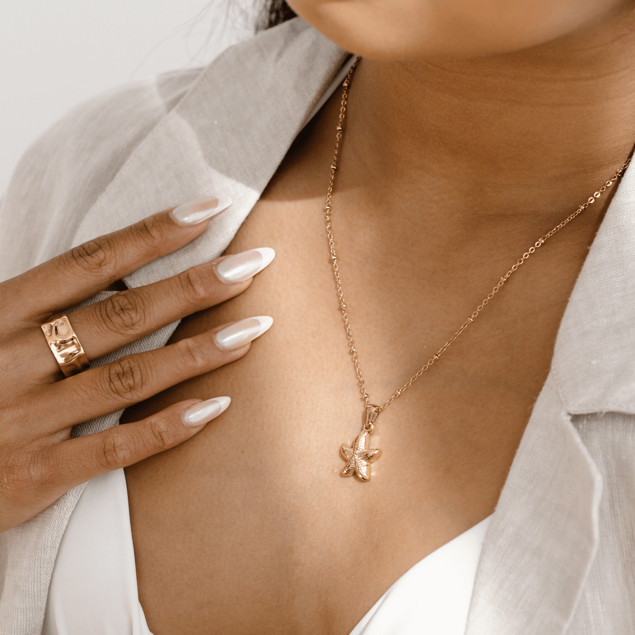 Lucu Starfish Necklace | Gold Waterproof Necklace
