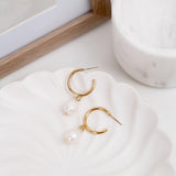 Brighton Pearl Hoop Earrings - La Musa Jewellery