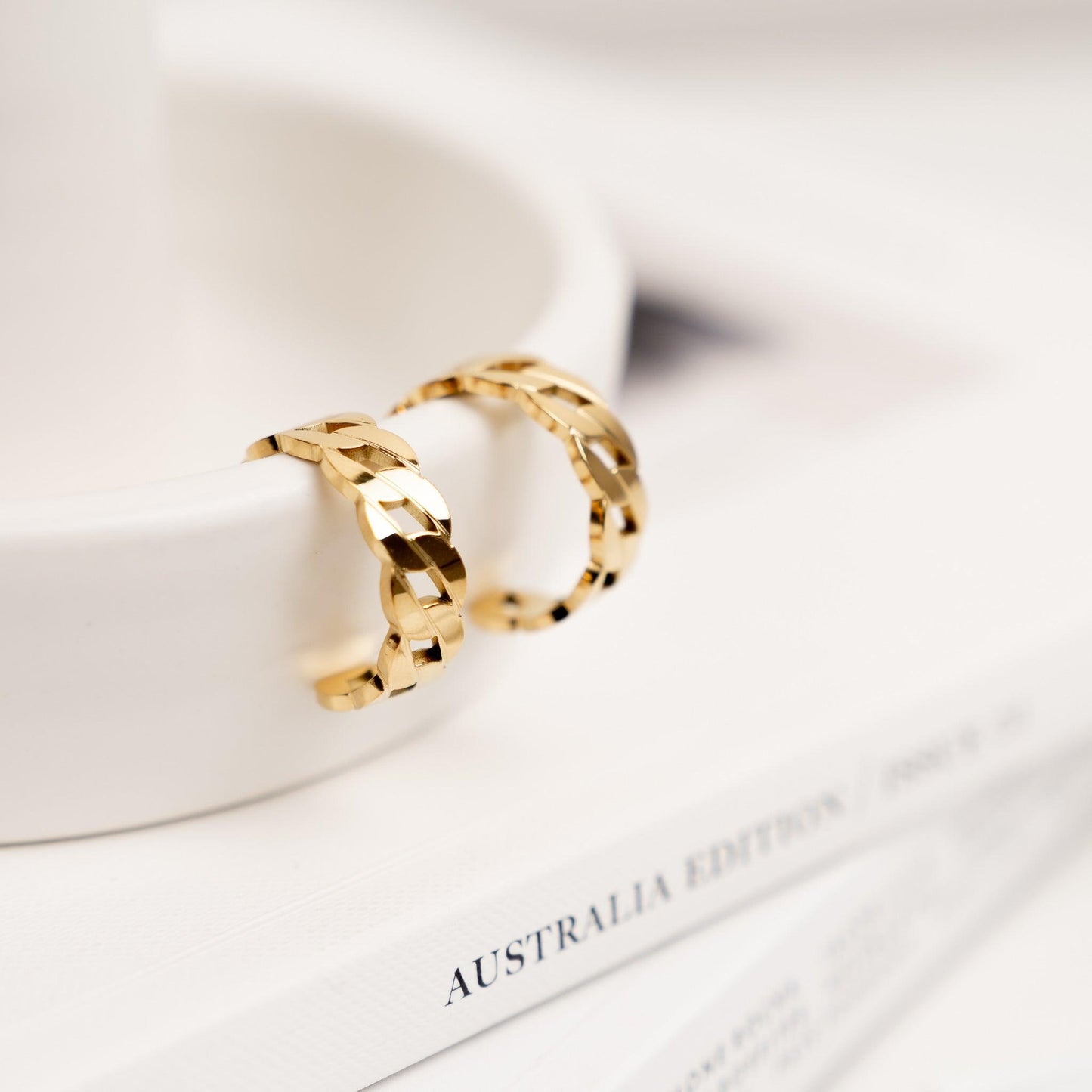 Chain Hoop Earrings | La Musa Jewellery