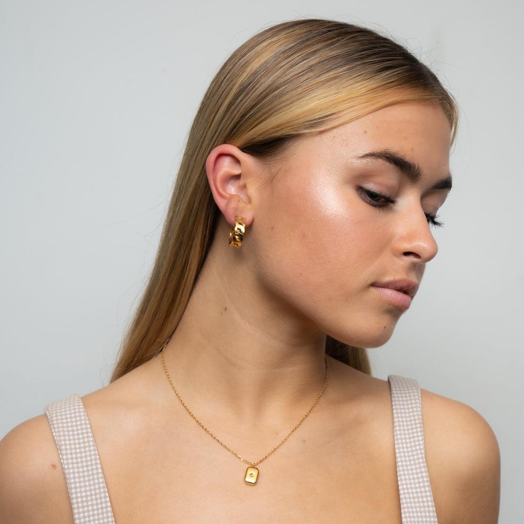 Chain Hoop Earrings | La Musa Jewellery