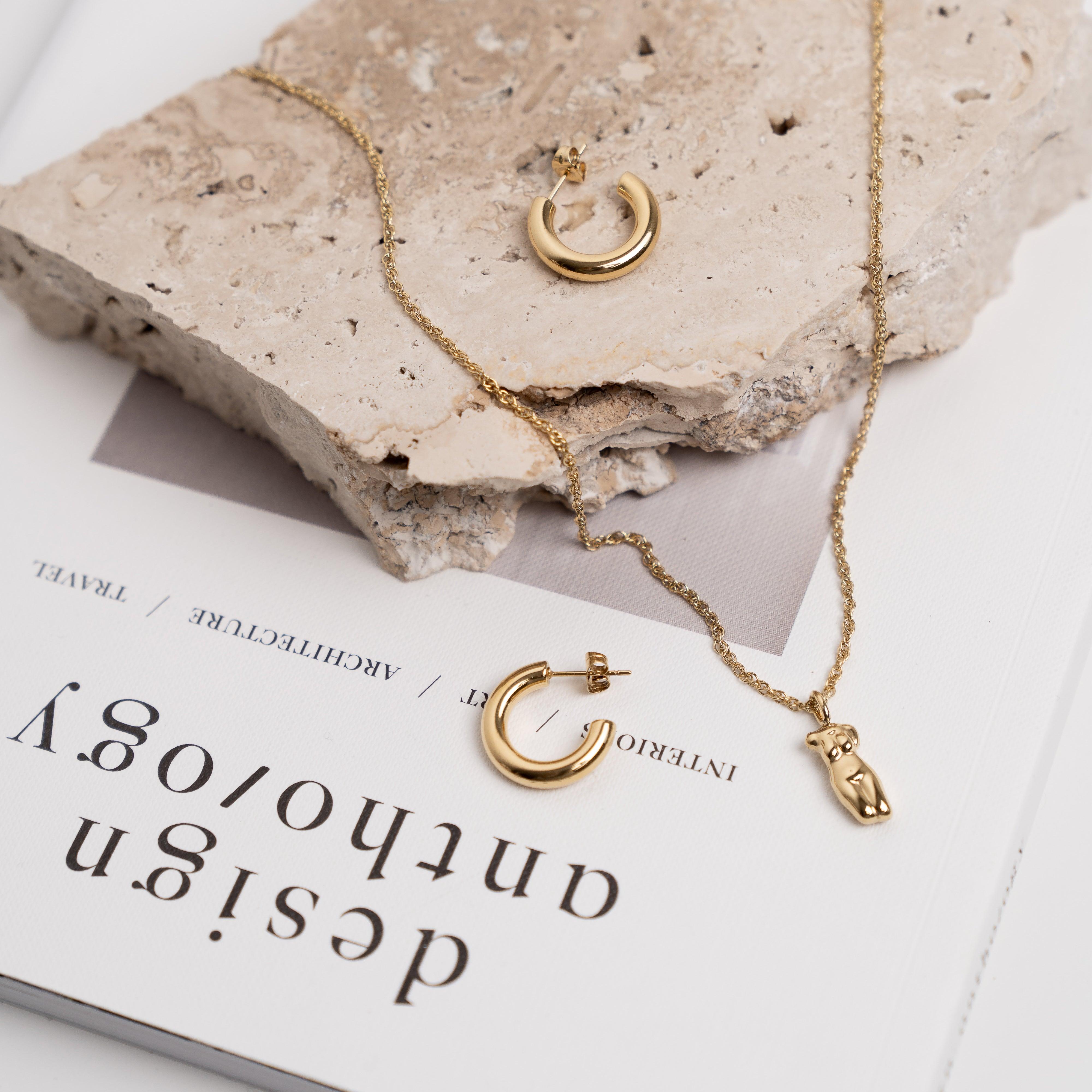 Classic Hoop Earrings - Gold - La Musa Jewellery