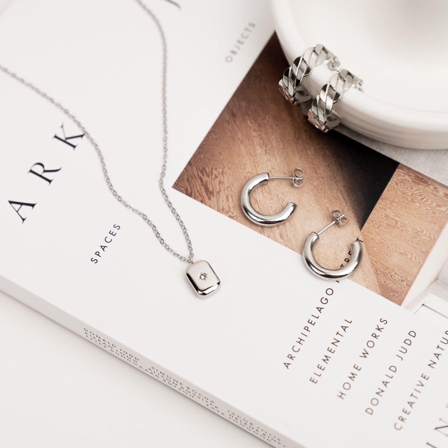 Classic Thick Hoop Earrings Silver | La Musa Jewellery
