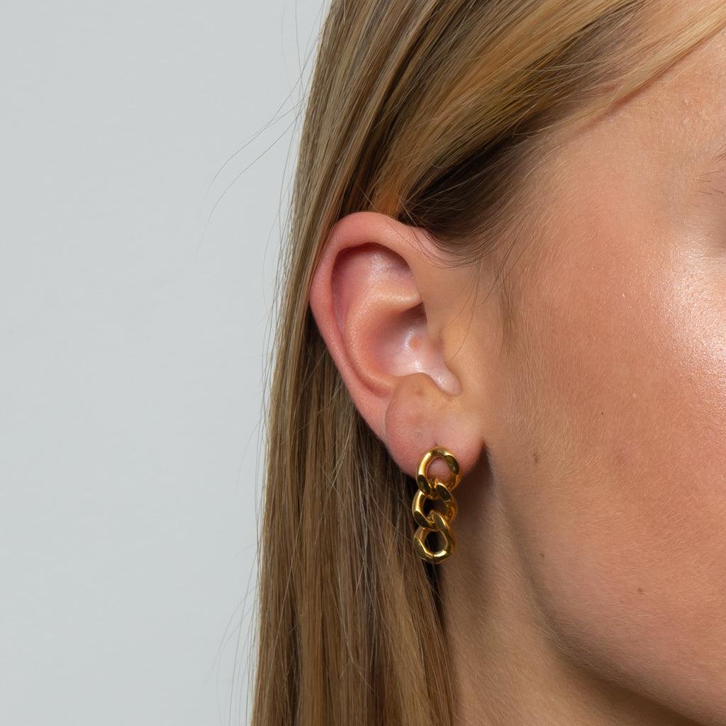 Cuban Link Chain Earrings | La Musa Jewellery