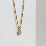 Dewdrop Gold Gemstone Necklace - La Musa Jewellery