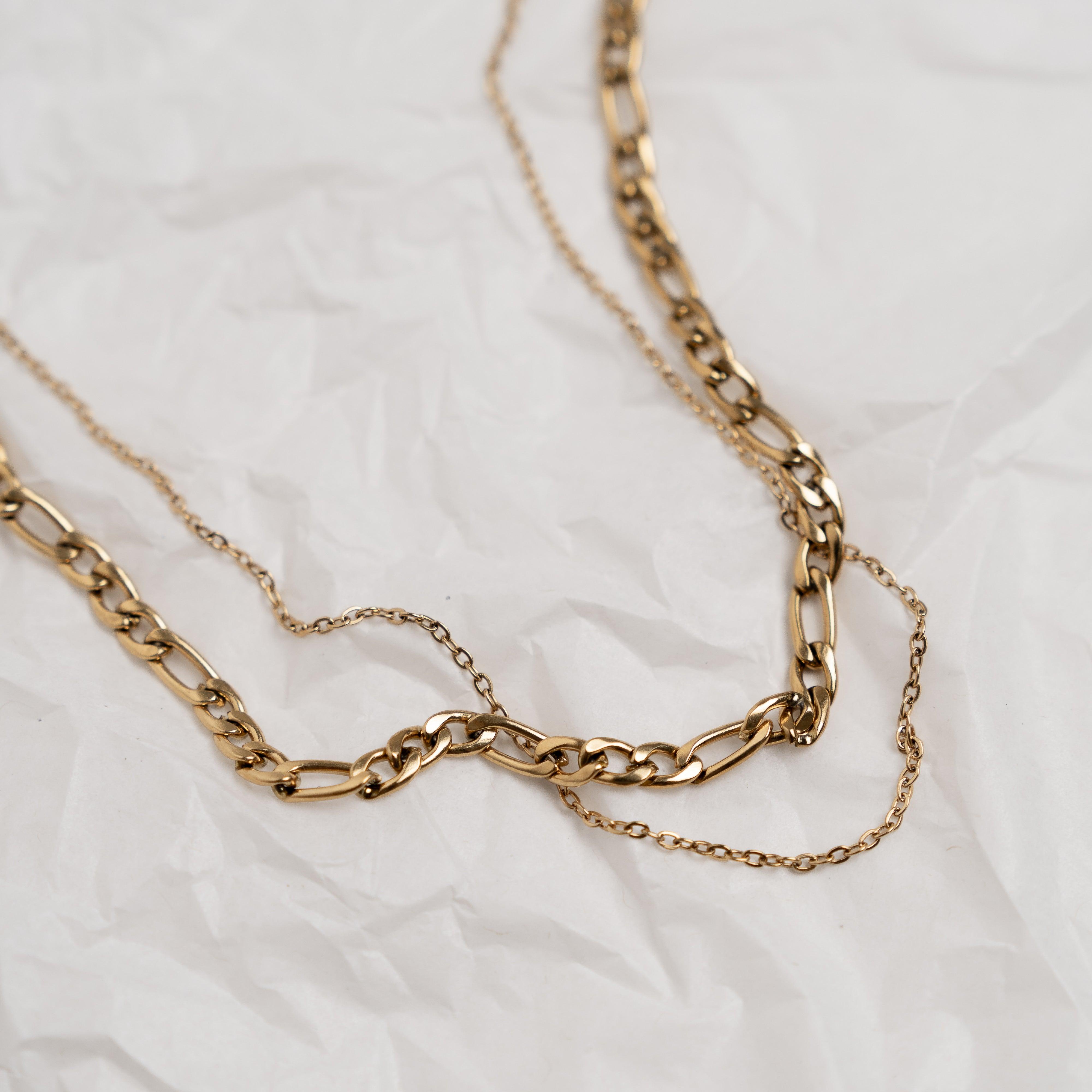 Double Chain Necklace - Gold - La Musa Jewellery