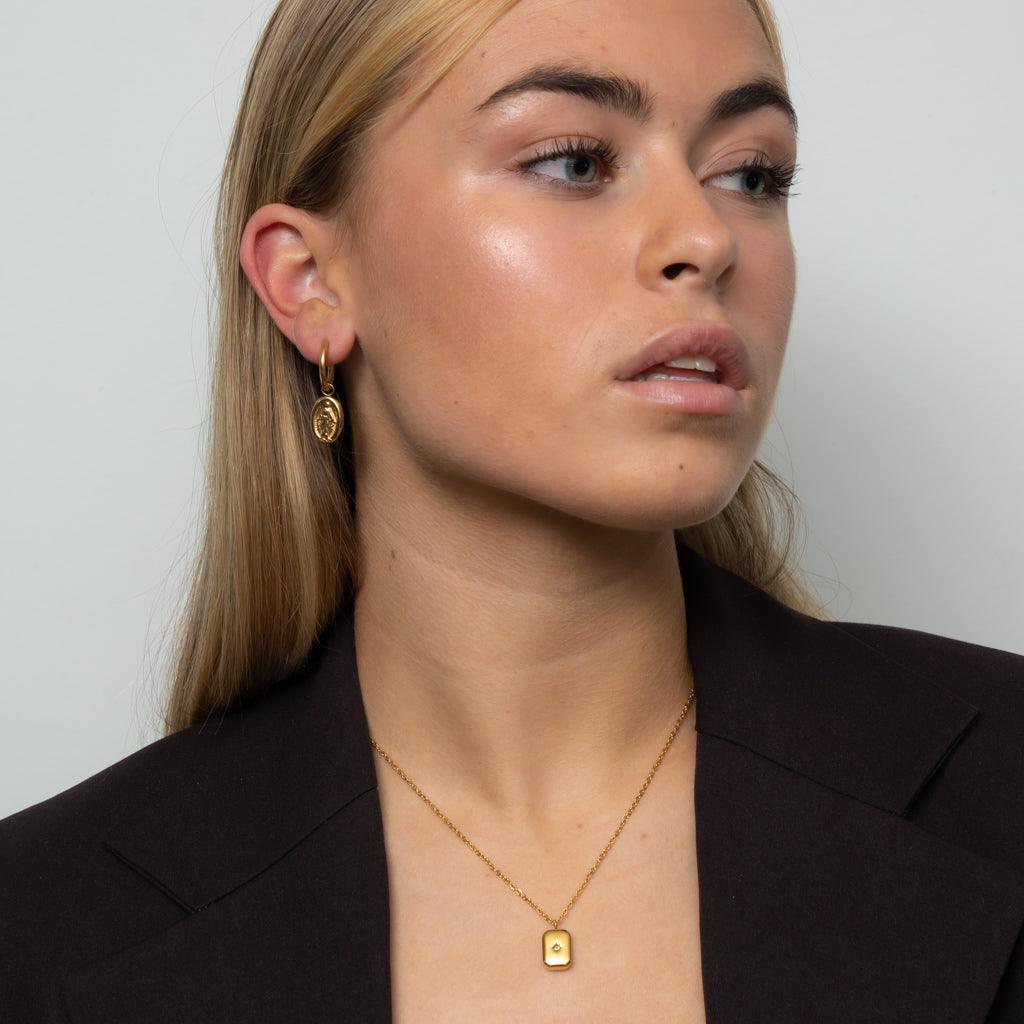 La Madonna Coin Earrings | La Musa Jewellery