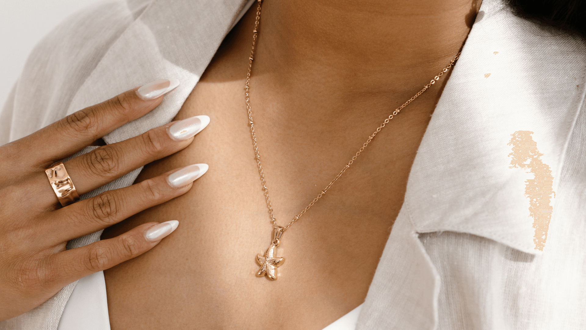 Gold Starfish Necklace