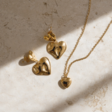 Asmara Heart Earrings - Gold
