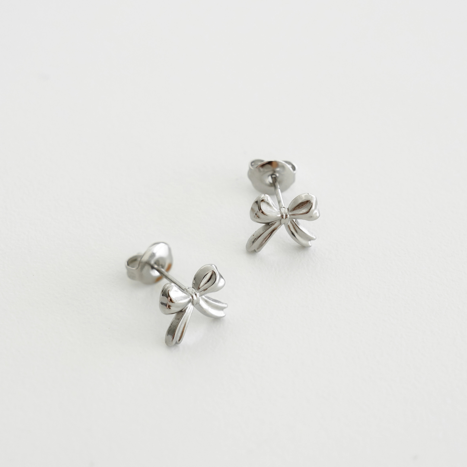 Baby Bow Studs - Silver - La Musa Jewellery