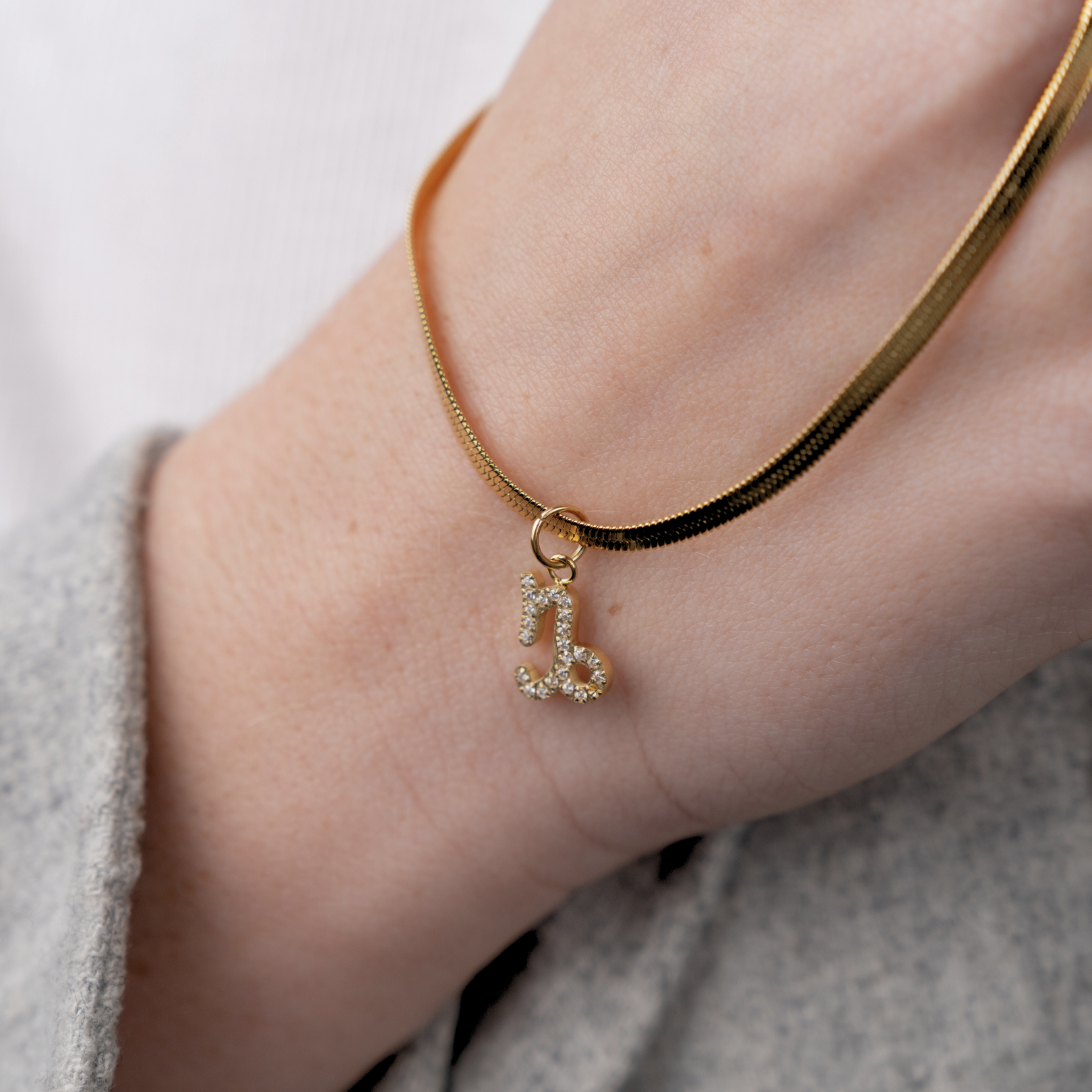 Zodiac Star Sign Necklace - Snake Chain Necklace - La Musa Jewellery