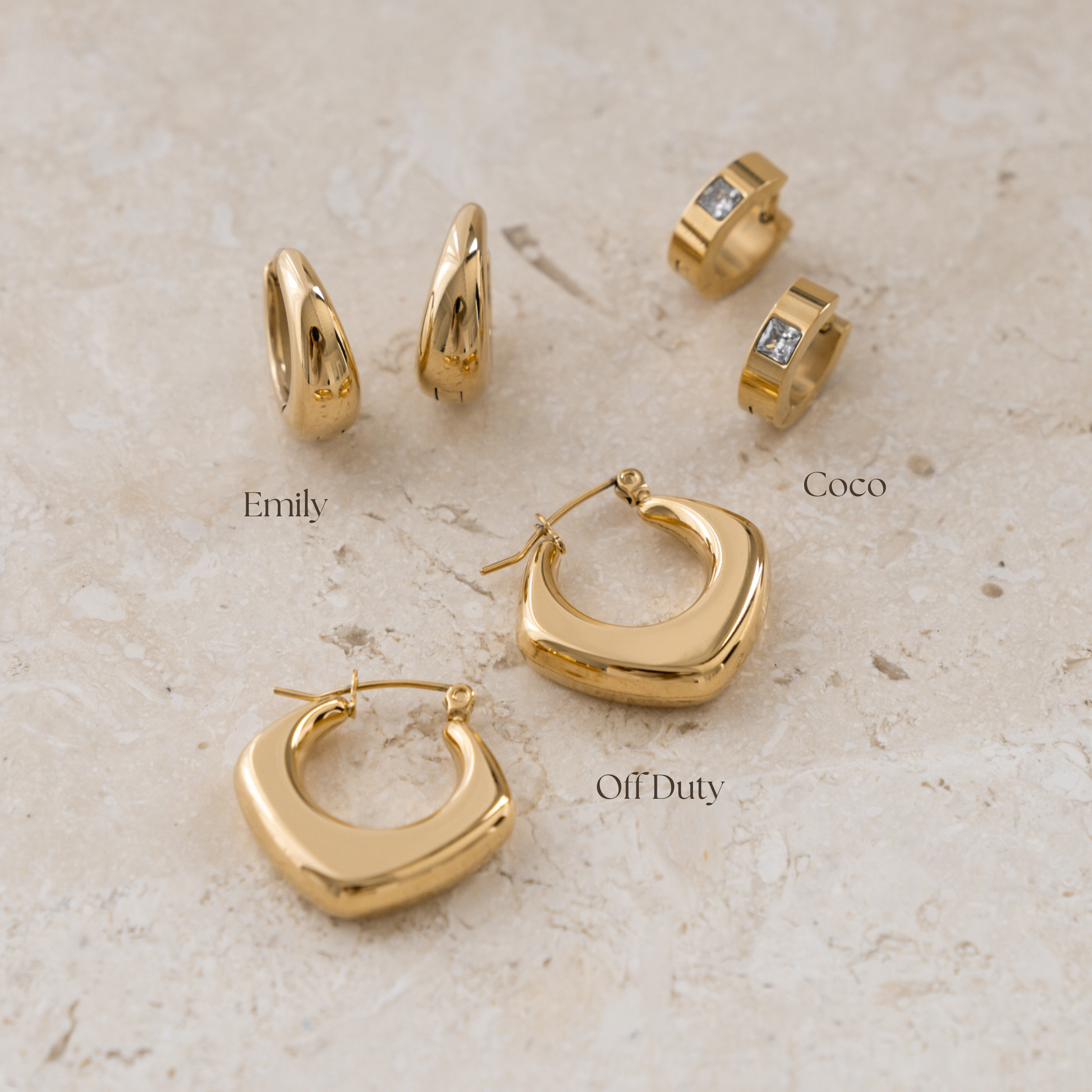Emily Earrings - Gold - La Musa Jewellery