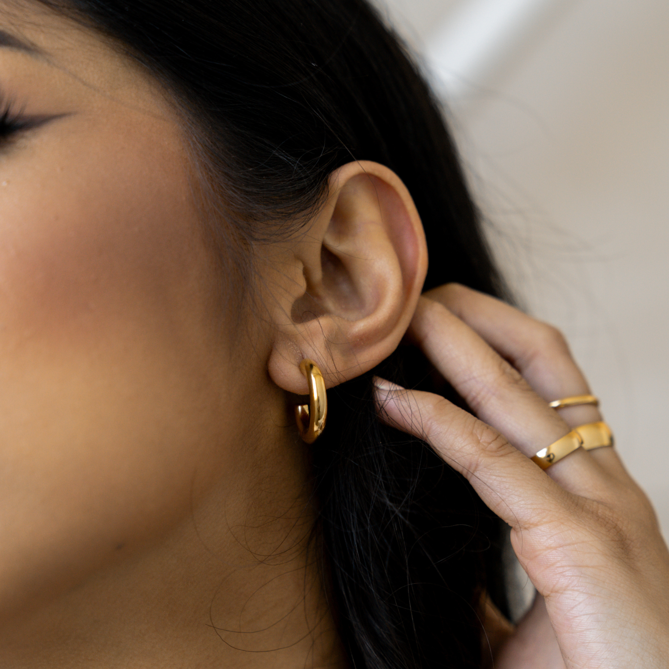 Classic Hoop Earrings - Gold - La Musa Jewellery