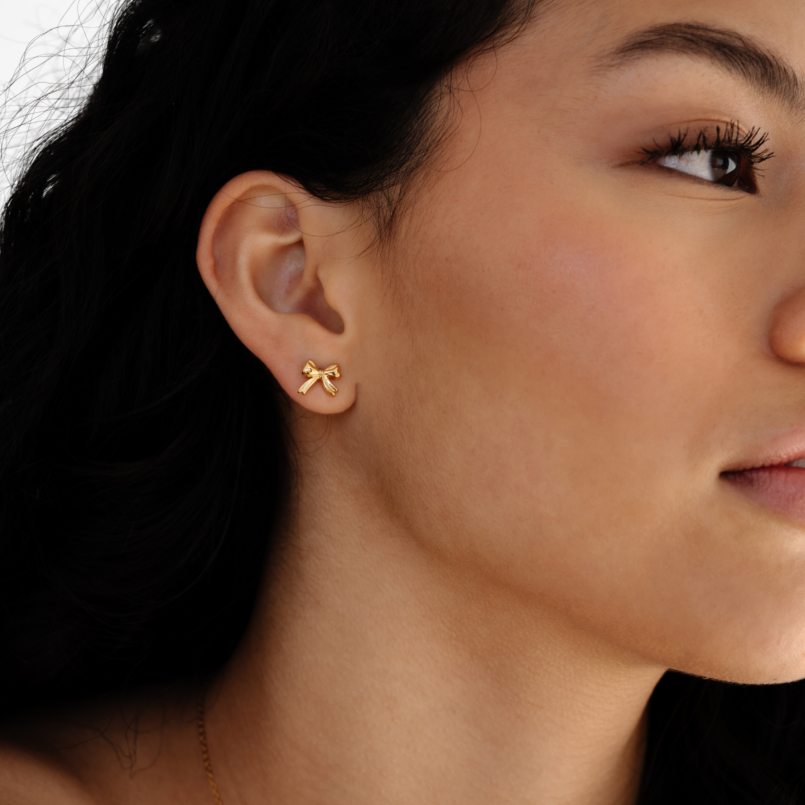 Baby Bow Studs - Gold - La Musa Jewellery