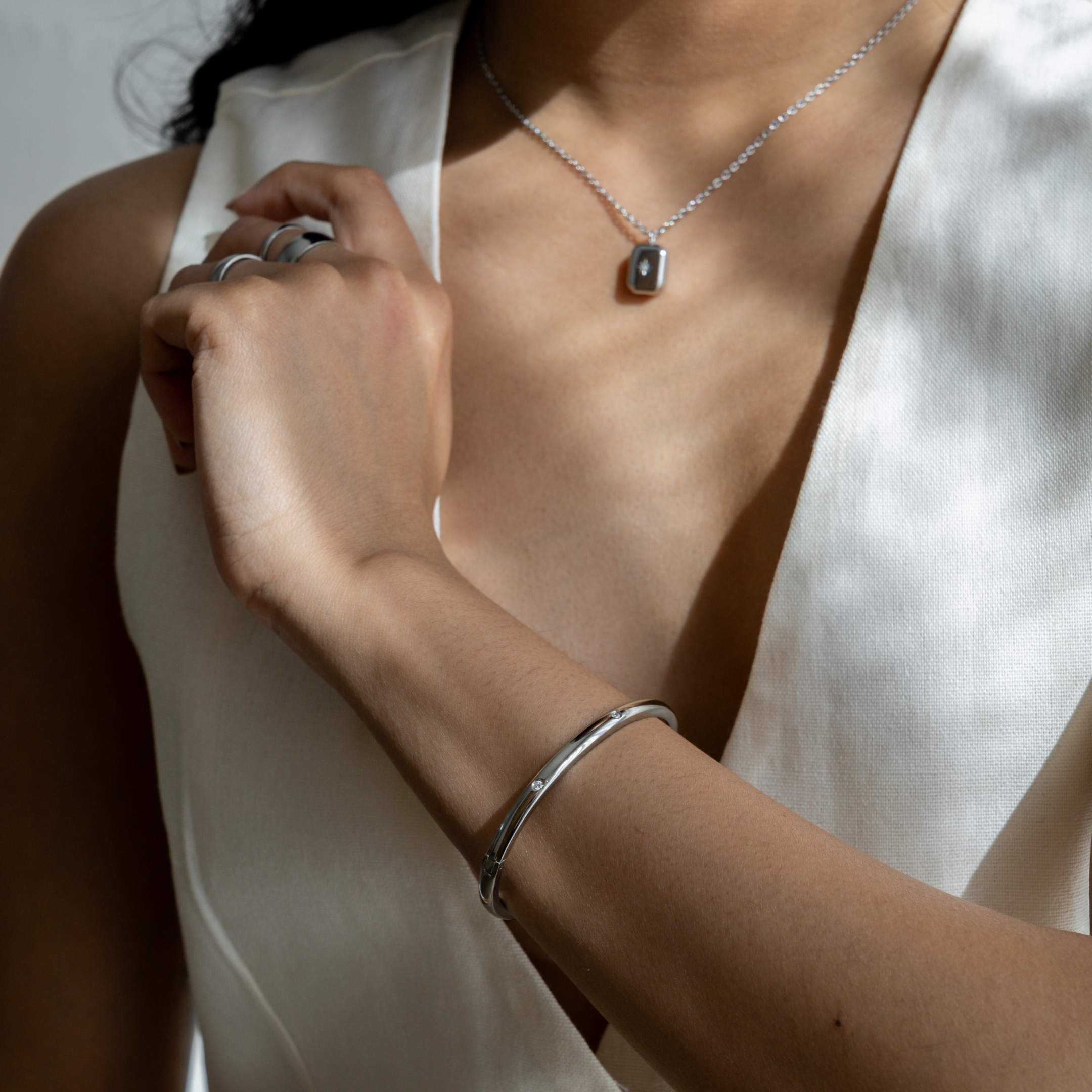 Chloé Bracelet - Silver - La Musa Jewellery