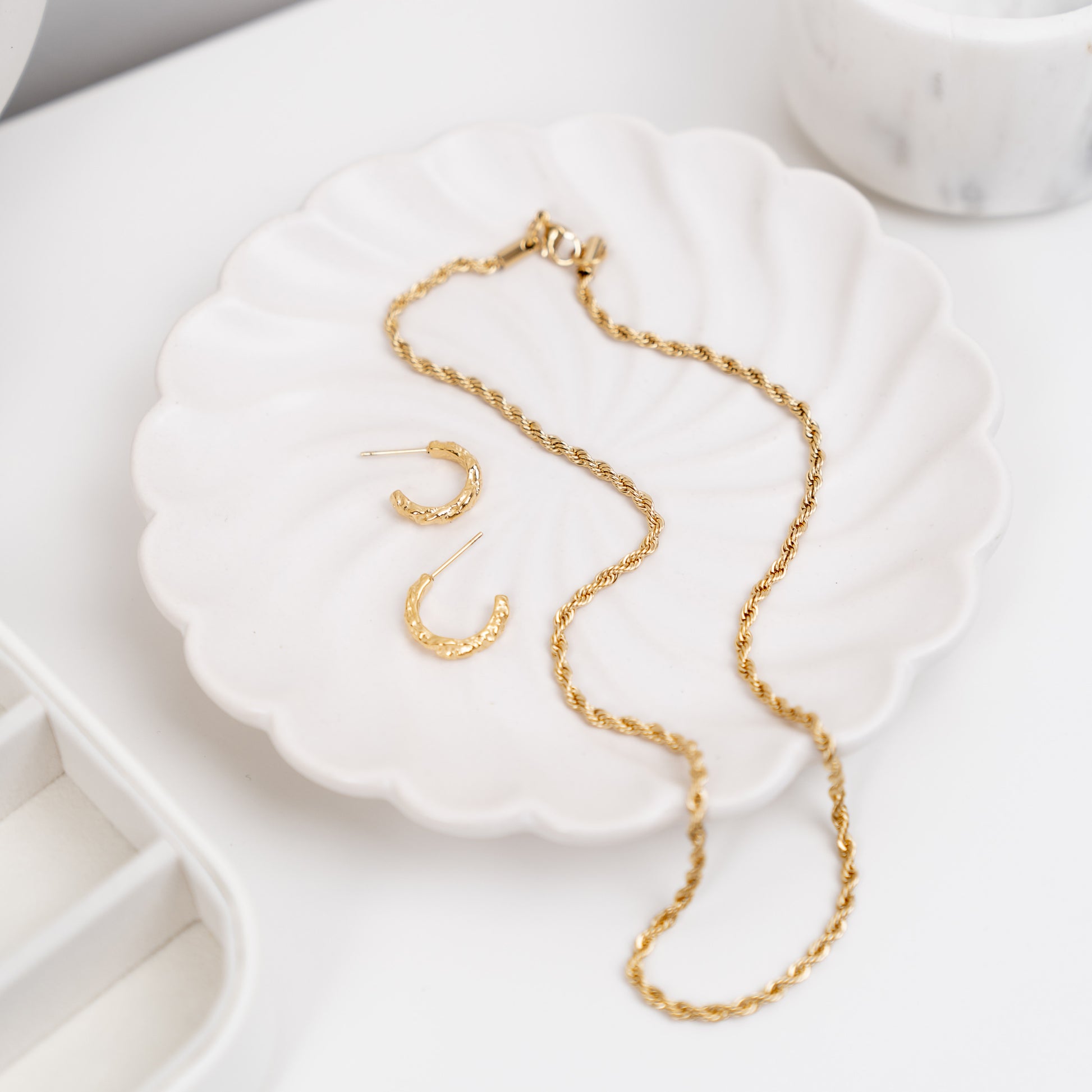 The Coral Set - Gold - La Musa Jewellery
