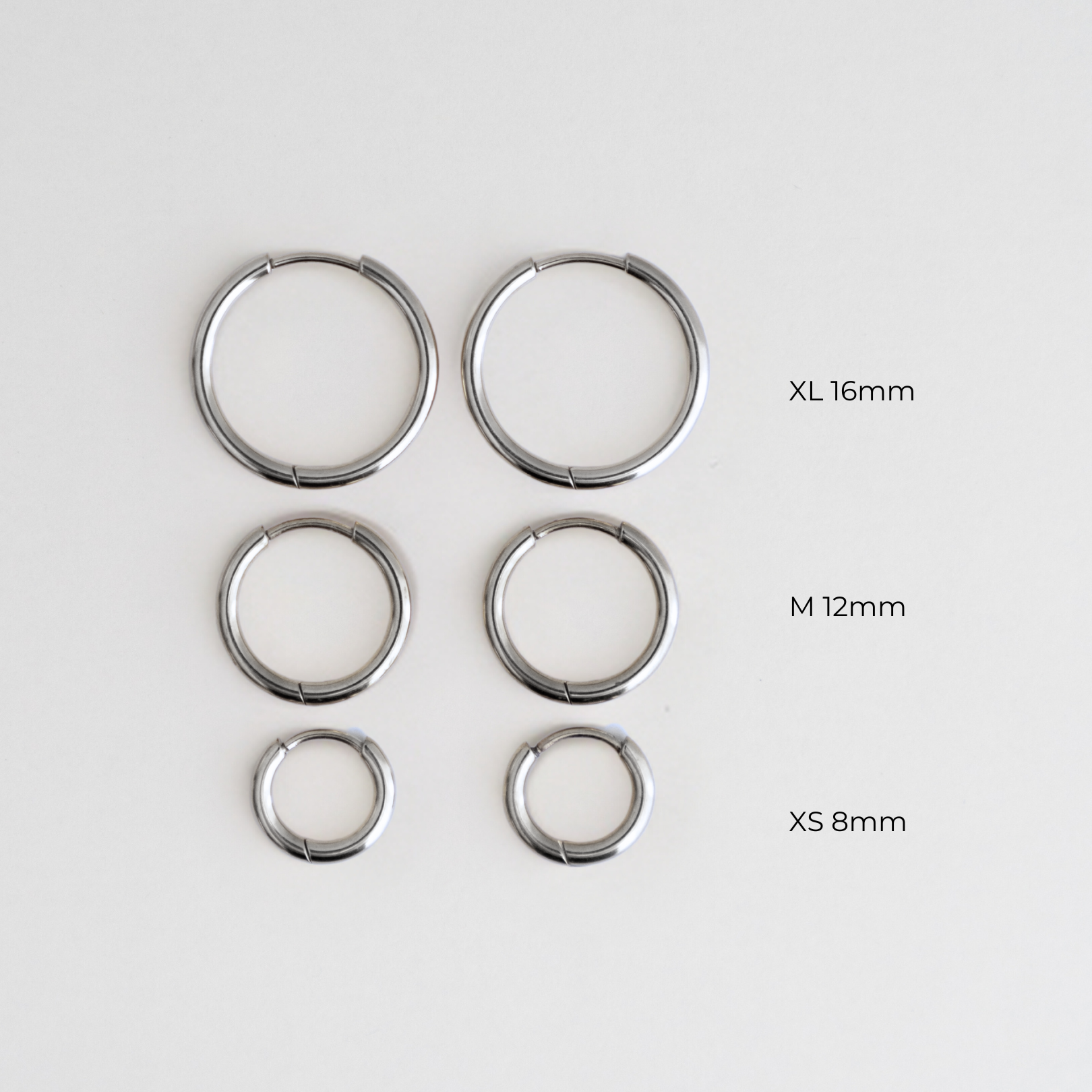 Everyday Silver Hoops - small silver hoop earrings - large hoop earrings - waterproof jewellery - La Musa Jewellery