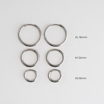Everyday Silver Hoops - small silver hoop earrings - large hoop earrings - waterproof jewellery - La Musa Jewellery