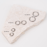 Everyday Silver Hoops - small silver hoop earrings - large hoop earrings - waterproof jewellery - La Musa Jewellery