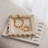 Ulu Necklace - Gold chain statement necklace - La Musa Jewellery