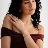 Verve Pearl Bracelet - Gold pearl chain bracelet - La Musa Jewellery