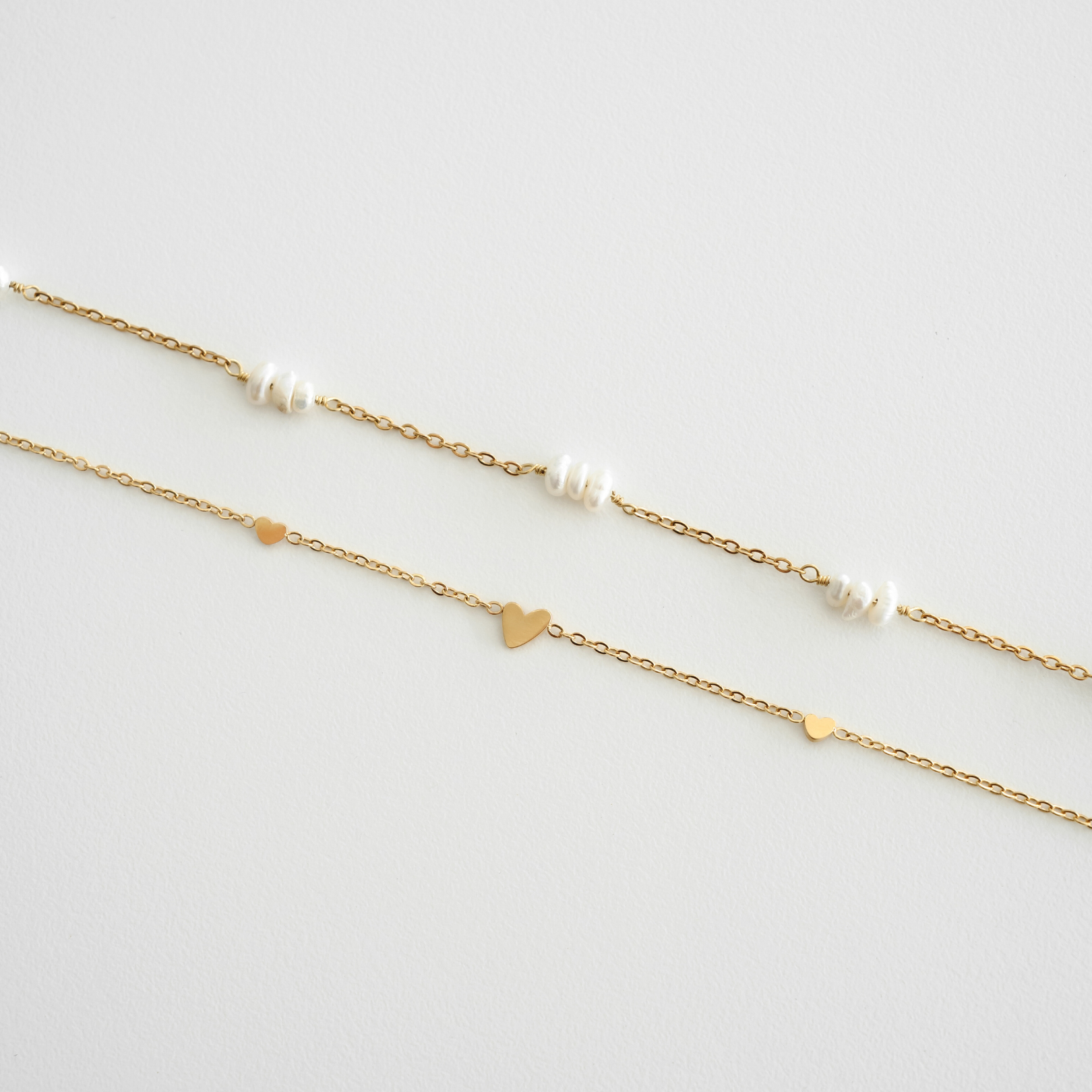 Verve Pearl Bracelet - Gold pearl chain bracelet - La Musa Jewellery