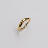 Waterproof Gold Wave Ring - La Musa Jewellery