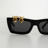 Lovely Heart & Bow Stud Earrings - gold stud earrings - gold studs - waterproof jewellery - La Musa Jewellery