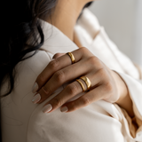 Minimalist Ring Gold - thin, thick and chunky band rings - waterproof jewellery- La Musa Jewellery