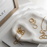 Minimalist Ring Gold - thin, thick and chunky band rings - waterproof jewellery- La Musa Jewellery