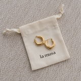 Off Duty Hoops - gold hoop earrings - waterproof jewellery - La Musa Jewellery