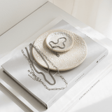 Perfect Pair Necklace Silver - double layered chain necklace - waterproof jewellery - La Musa Jewellery