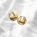 Prosecco Earrings - gold waterproof hoop earrings - waterproof jewellery - La Musa Jewellery