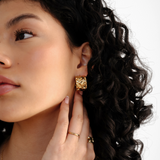 Semillon Statement Hoops - gold hoop earrings - waterproof jewellery - La Musa Jewellery
