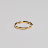 Simplicity Ring - thin band cubic zirconia gold rings - waterproof jewellery- La Musa Jewellery