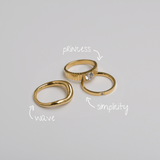 The Chloé Rings Set - gold waterproof rings jewellery set - La Musa Jewellery