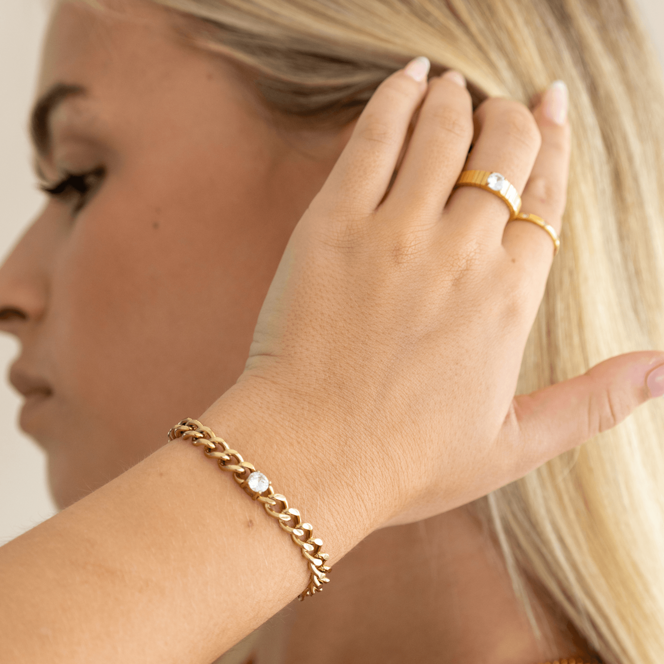 The Princess Set - gold chain bracelet - La Musa Jewellery