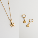 The Seaside Jewellery Set - Starfish Necklace and Seashell & Pearl Earrings