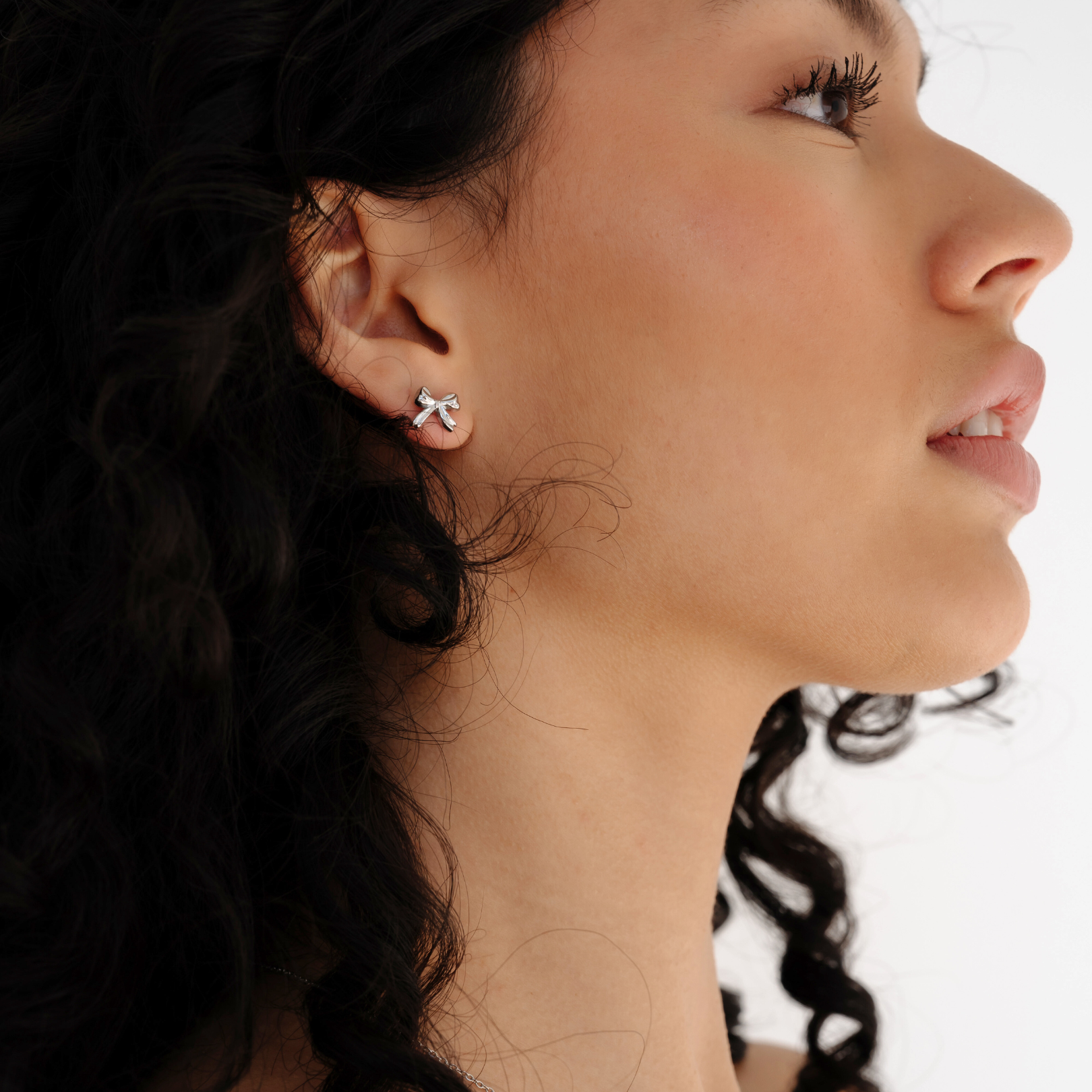 Baby Bow Stud Earrings - Silver - La Musa Jewellery