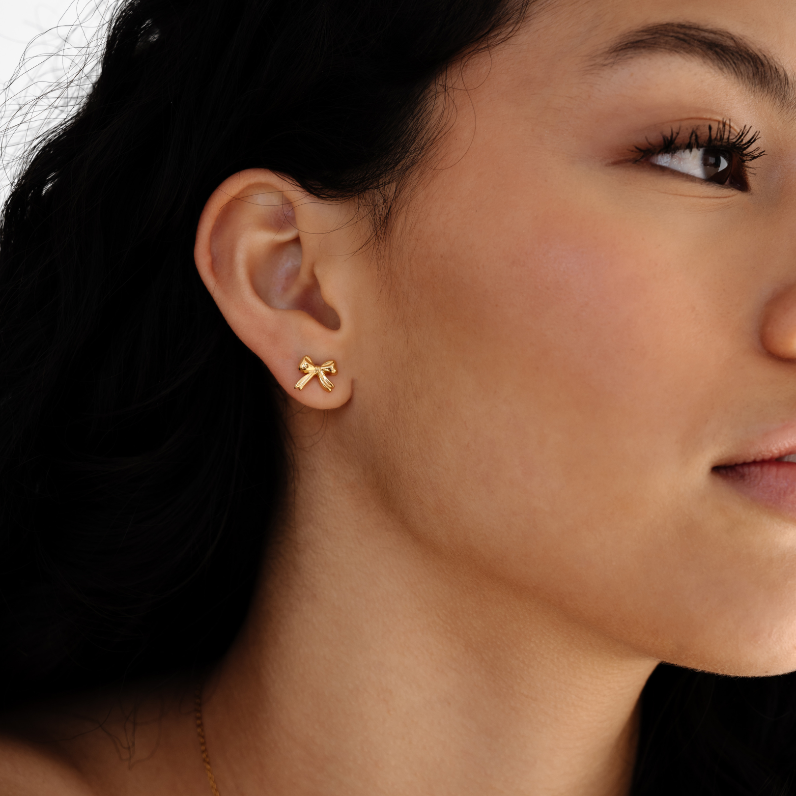 Baby Bow Stud Earrings - Gold - La Musa Jewellery