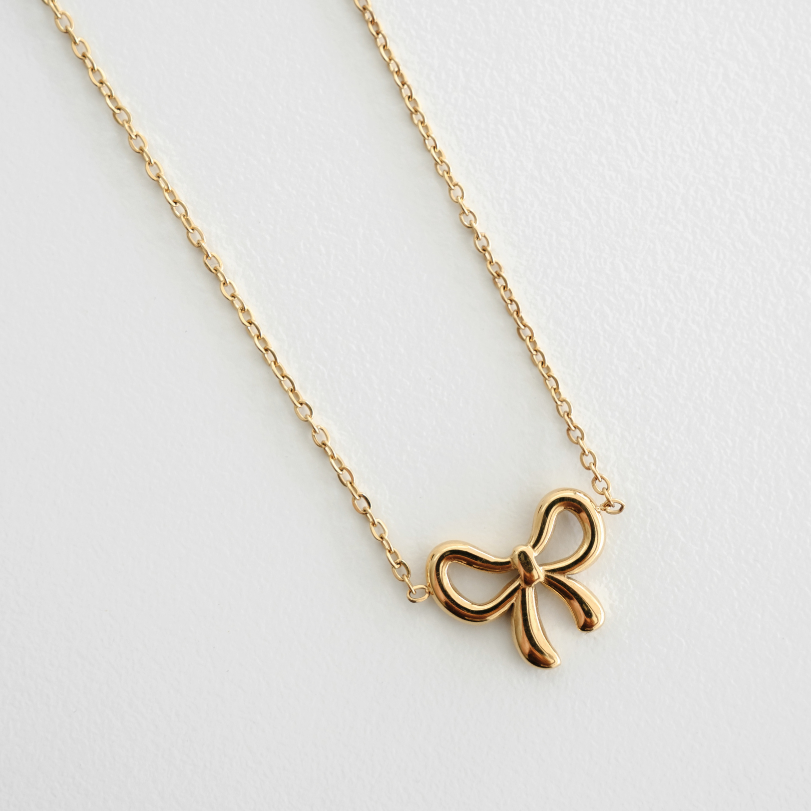 Bella Bow Necklace - Gold - La Musa Jewellery