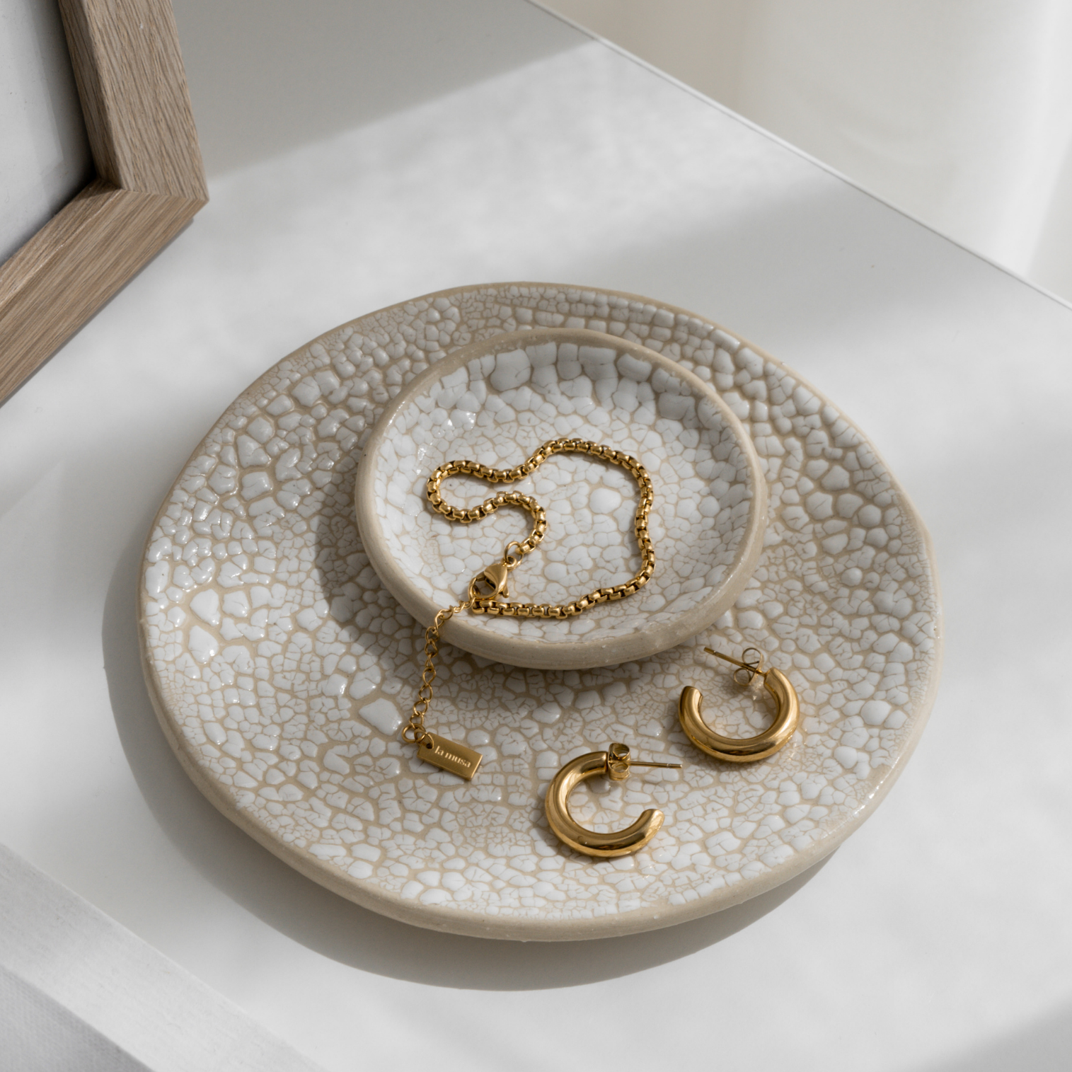 Classic Gold Hoop Earrings - waterproof jewellery - La Musa Jewellery