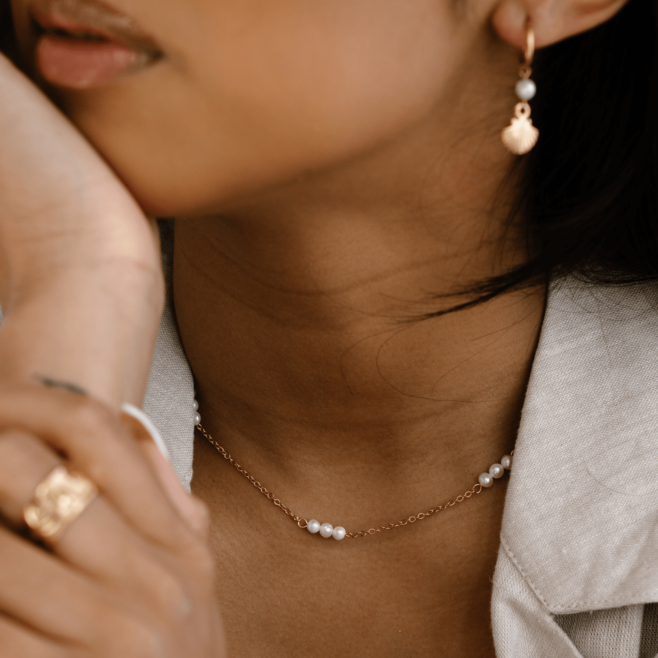 Dewi Pearl Necklace - pearl necklace - La Musa Jewellery