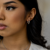 Emily Earrings - Silver hoop earrings - waterproof jewellery - La Musa Jewellery
