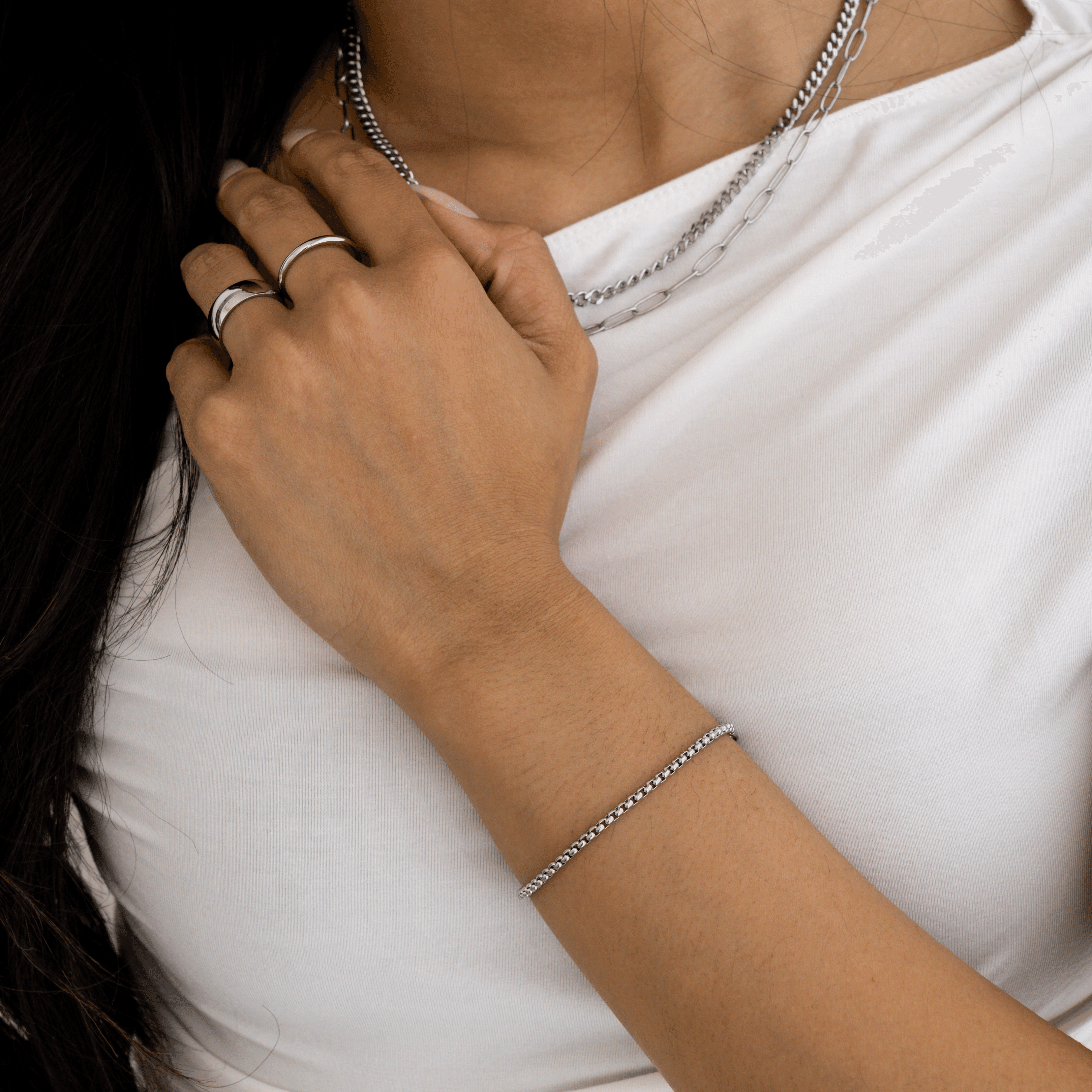 Essential Chain Bracelet - Silver - La Musa Jewellery