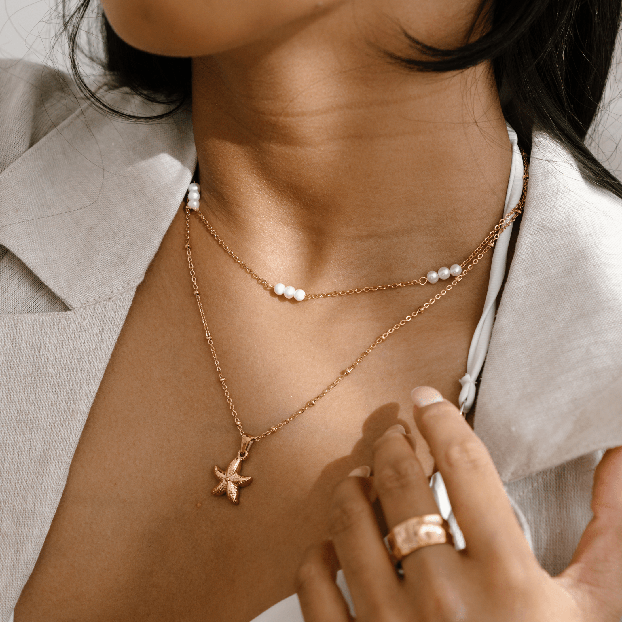 Lucu Starfish Necklace | Gold Waterproof Necklace